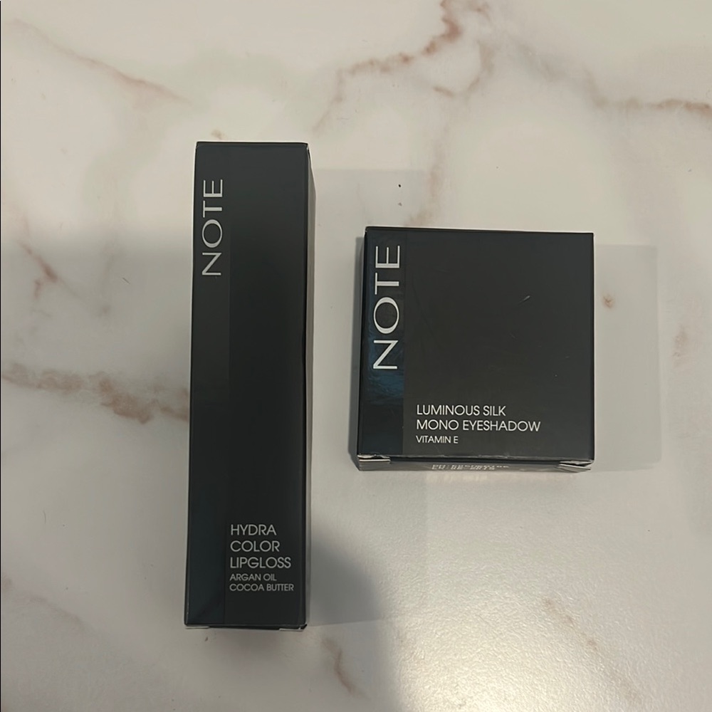 NOTE Hydra Color Lipgloss and Luminous Silk Mono Eyeshadow